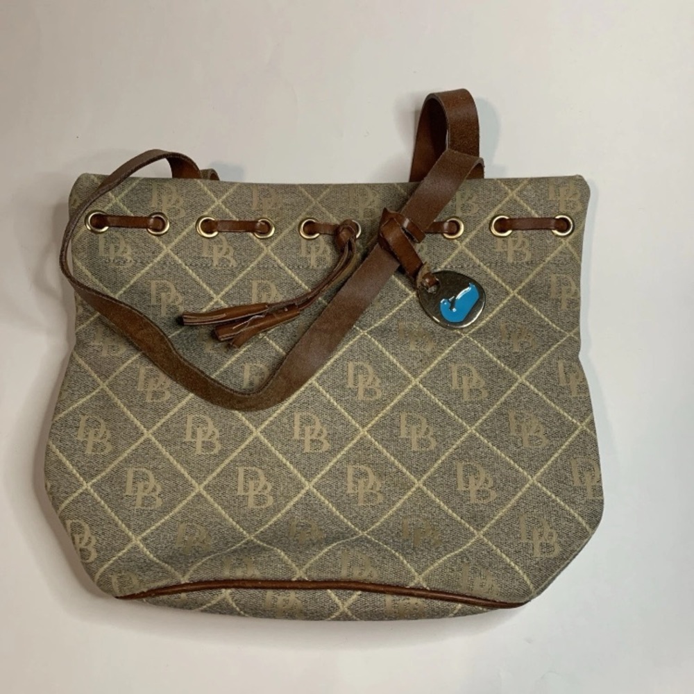 Dooney and Bourke Brown and Tan Designer Tote Bag